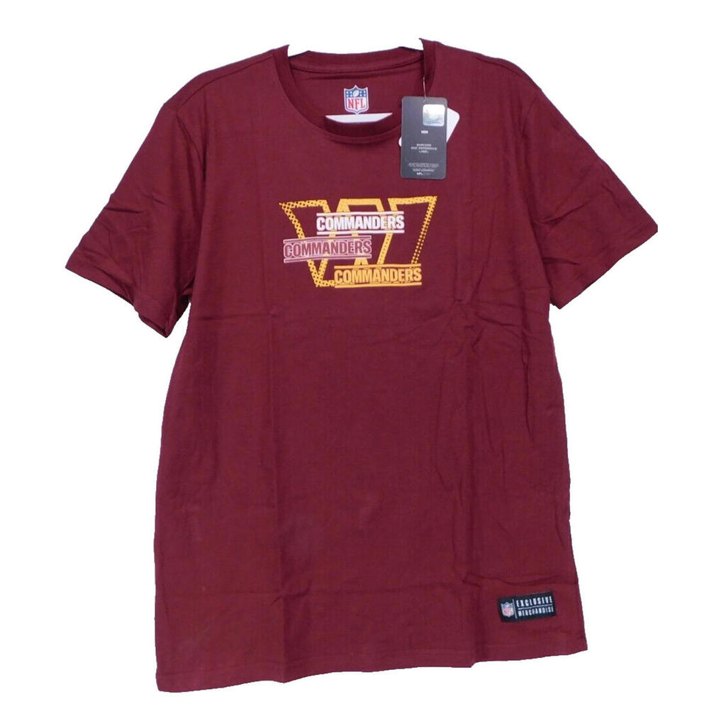 Washington Commanders Men's Crimson & Gold T-Shirt Official NFL Apparel LARGE